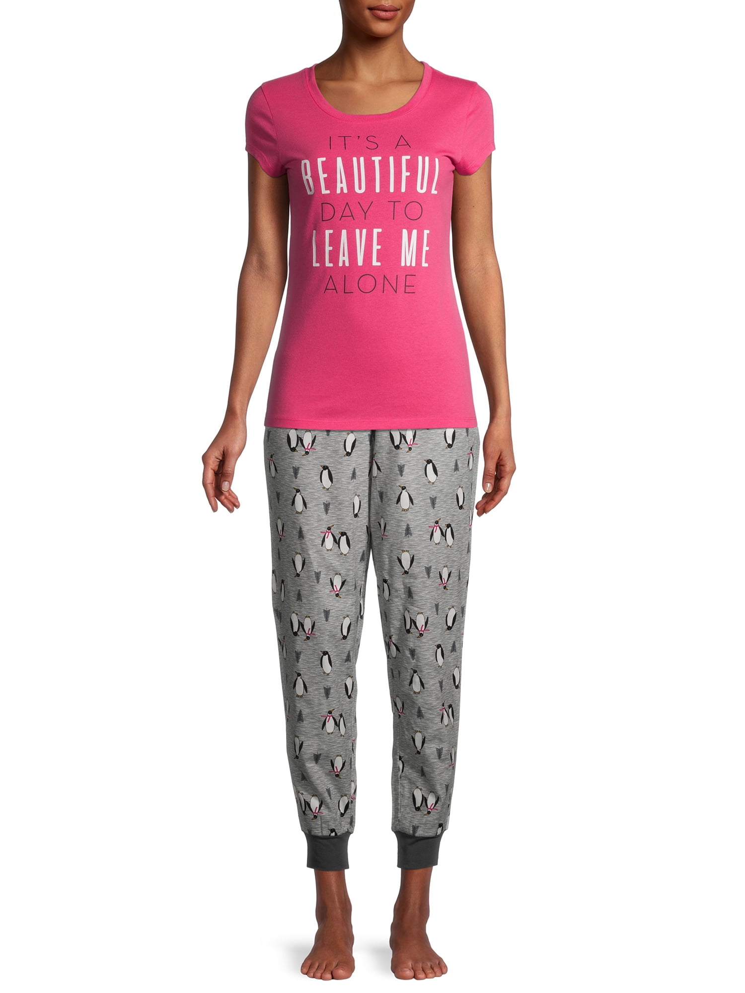 Secret Treasures Women's Penguin Flannel Joggers