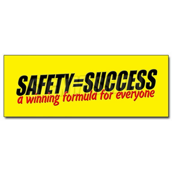24" SAFETY=SUCCESS WINNING FORMULA DECAL sticker worker osha safe workplace