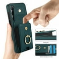 thumbnail image 3 of Dteck Card Slots Wallet Case for Samsung Galaxy A15 5G,Shockproof Premium PU Leather Kickstand Protective Cover with Ring Holder Back Case,Green, 3 of 8