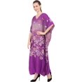 thumbnail image 3 of Miss Lavish London Kaftan Dresses for Women,Beach Kaftan Coverups,Hawaiian Coverups for Women,Long Beach & Swimsuit Coverups,Plus Size African Caftan Dress,Moroccan Style Loungewear Purple 3XL, 3 of 7