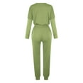 thumbnail image 5 of JGGSPWM 2 Piece Sweatsuits for Women Casual Active Wear Outfit Jogger Set Fall Fashion 2024 Matching Pajama Pjs Lounge Wear Army Green XXXXL, 5 of 5