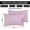 thumbnail image 4 of Pack de 2 fundas de almohada Utopia Bedding Queen, color lavanda, 50 x 75 cm, 4 of 7