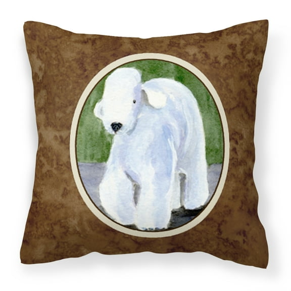 Carolines Treasures SS8683PW1414 Bedlington Terrier Fabric Decorative Pillow, 14Hx14W, multicolor