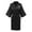 Black, variant on TIMIFIS Valentine's Day Gift Women's Short Silky Robes Bridesmaid Bride Party Satin Robes Sleepwear Plus Size Wedding Bridal Party Loungewear Dressing Gowns with 3/4 Sleeve - Flash