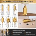 thumbnail image 1 of 28 Pcs Woodworking Chamfer Drilling Tools, Including Countersink Bit, Wood Plug Cutter Drill Bit Set, 1 of 6