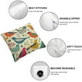 thumbnail image 4 of YANMS  Midcentury Modern Simple Lines Colorful Bird Hidden Throw Pillow Covers (Two Sides)2pc, 4 of 6