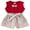 Red, variant on Mevireiy Baby Girls 2Pcs Cute Outfits Frill Sleeveless Bow Knit Tank Tops Belted Shorts