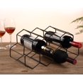 thumbnail image 2 of Casier à Vin Design Moderne, Support en Fer Forgé de Haute Qualité pour Table Ou Comptoir jusqu'à 9 Bouteilles, 2 of 7