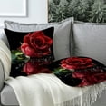 thumbnail image 2 of RKSupls Throw Pillow Covers, Red Rose Flower Throw Pillow Case Decoration, Linen Cushion Covers for Couch Sofa Bedroom Living Room Study Holiday Home Decor,20x20in, 2 of 6