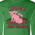 thumbnail image 4 of Inktastic Hogs and Kisses with Cute Pig Family Long Sleeve T-Shirt, 4 of 5