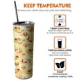 thumbnail image 6 of 20oz Fall Pumpkins Leaves Pattern Skinny Tumblers Stainless Steel Tumbler with Lid and Straw,Vacuum Insulated Double Wall Travel Tumbler Cups with Cleaning Brush for Coffee,Tea, 6 of 6