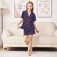 thumbnail image 6 of FORMRS Kids Short Sleeve Top and Pants Pajama Set Unisex Satin 2-Piece Sleepwear, Sizes 9-10Y, Blue Lobster Pattern, 6 of 8