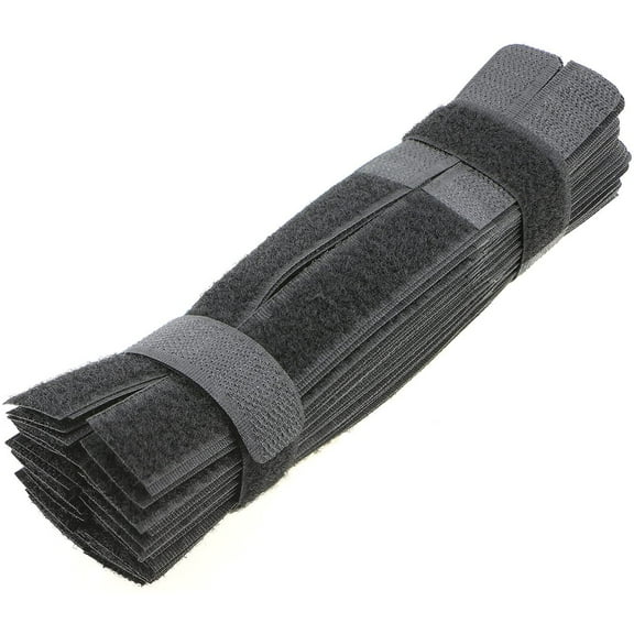Haobase 50pcs Cable Ties Reusable Cord Rope Holder 7 inch (Black)