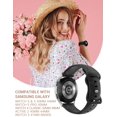 thumbnail image 4 of TOYOUTHS Floral Engraved Band Compatible with Samsung Galaxy Watch 7/FE/6/5/4/Active 2 40mm 44mm/Watch 5 Pro 45mm/Watch 6 Classic/Watch 3 41mm Women, 20mm Cute Soft Silicone Flower Sport Strap, 4 of 7