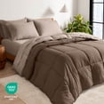 thumbnail image 3 of Bare Home 5-Piece Reversible Bed-in-a-Bag - Premium 1800 Collection - Queen, Cocoa/Taupe Comforter with Taupe Sheet Set, 3 of 10