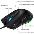 thumbnail image 2 of Ratón USB C tipo C ratón ergonómico con cable ratón para juegos RGB ratón óptico, 2 of 5