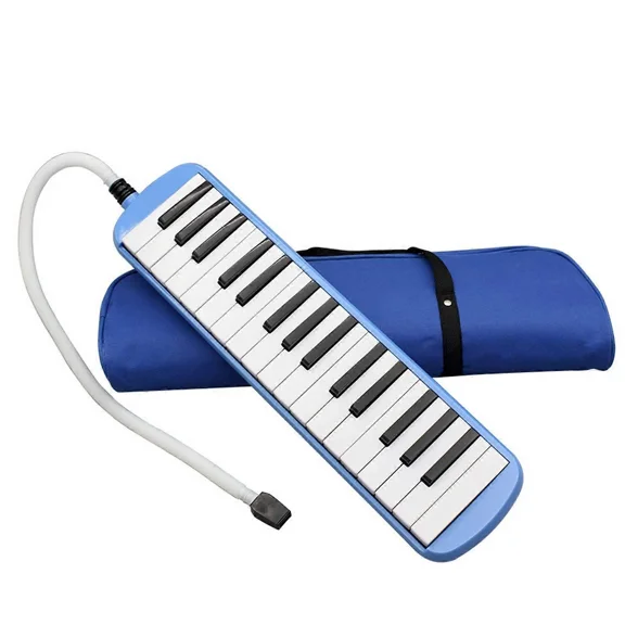GTB 32 Keys Melodica Instrument, Soprano Melodica Air Piano Keyboard Pianica with 1 Soft Long Tubes, 1Short Mouthpieces and Carrying Bag