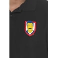 thumbnail image 5 of Ted Lasso Mustache Cotton Polo Shirt, Black, Small, 5 of 6