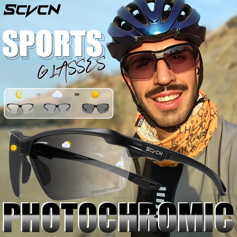 SCVCN Photochromic Sunglasses for Men Women Sports  display picture 1