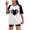 White, variant on Birdeem Womens Fashion Summer Round Neck Leisure Short Sleeve Baseball Printed Tops
