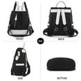 thumbnail image 2 of Women Backpack Purse Waterproof Nylon Anti-theft Rucksack Lightweight Shoulder Bag Beige, 2 of 5