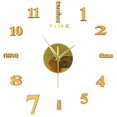 thumbnail image 1 of Large Frameless Diy Wall Mute Clock 3d Mirror Surface Sticker Home Office Decor, 1 of 4