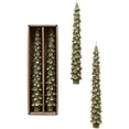 thumbnail image 2 of Bougies Coniques en Forme d'Arbre à Pointe Dorée Creative Co-Op, Evergreen, Ensemble de 2, 2 of 4