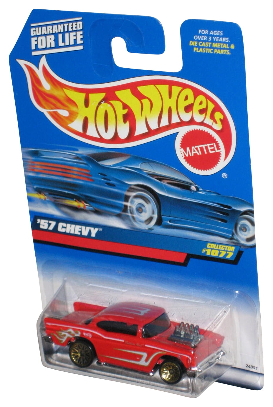 Hot Wheels Chevrolet ミニカー シルバー Hot Wheels Silver Series II 3/4 (1995) Mattel '57 Chevy Toy Car