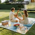 thumbnail image 4 of Beach Coastal Outdoor Rug for Patio/Deck/Porch, Non-Slip Large Area Rug 6 x 9 Ft, Summer Nautical Coral Shell Botanical Indoor Outdoor Rugs Washable Area Rugs, Reversible Camping Rug Carpet Runner, 4 of 8
