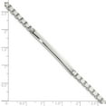 thumbnail image 5 of Sterling Silver Polished 3.7mm Box Chain 8 Inch ID Bar Mens Bracelet, 5 of 5