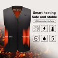 thumbnail image 2 of Heated Vest USB-Powered Adjustable Single Fleece Washable Three-speed Temperature Control Keep Warm V Neck Fast Heating Electric, 2 of 10