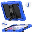 thumbnail image 4 of ELEHOLD for Samsung Tab A7 10.4 inch 2020 SM-T500 Ragged Case, Soft Silicone Hard PC Shoulder Strap Built-Kickstand Anti-Drop Shockproof Heavy Duty Protective Cover Case,Darkblue, 4 of 8