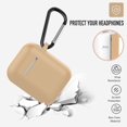 thumbnail image 2 of Coffea Protective Silicone Case with Keychain for AirPods 1 & 2 (Front LED Not Visible) (Khaki), 2 of 7
