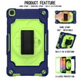 thumbnail image 2 of Dteck Shoulder Strap Case for Samsung Galaxy Tab A 8.0" SM-T290 T295 (2019 Released) 8-inch,Shockproof Armor Rubber Hybrid 3-Layer Protection Back Cover without Screen Protector,Olivine+Navy, 2 of 6