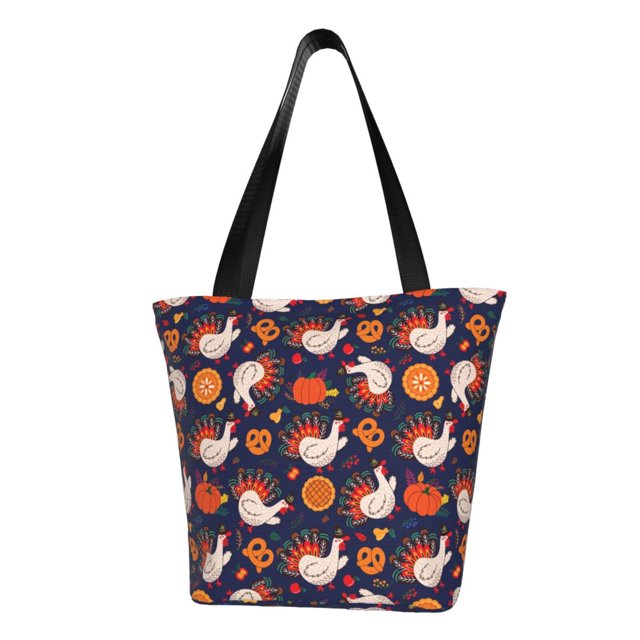 Balery Turkey And Thanksgiving Bolsa de Hombro con Diseño, Bolsa Grande y Duradera, Bolsa Versátil para Compras