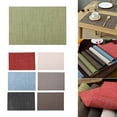 thumbnail image 5 of Solid Color Household Dining Table Placemat Thickened Woven Pvc Placemat, 5 of 7