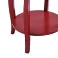 thumbnail image 5 of Linon Wren 18.5" Round Accent End Table with Shelf in Red Painted Wood, 5 of 8