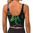 thumbnail image 2 of Yiaed Space Dino Cartoon Black Print Ladies Waistcoat Women Sports Vest Vest Sports Women Sports Top Yoga Vest for women-XX-Large, 2 of 8