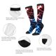 thumbnail image 3 of Fotbe Red And Blue Lightning Calcetas Divertidas Estampadas para Hombre y Mujer, Calcetas de Algodón hasta la Rodilla para Caminar, Correr, Enfermería y Embarazo, 3 of 6