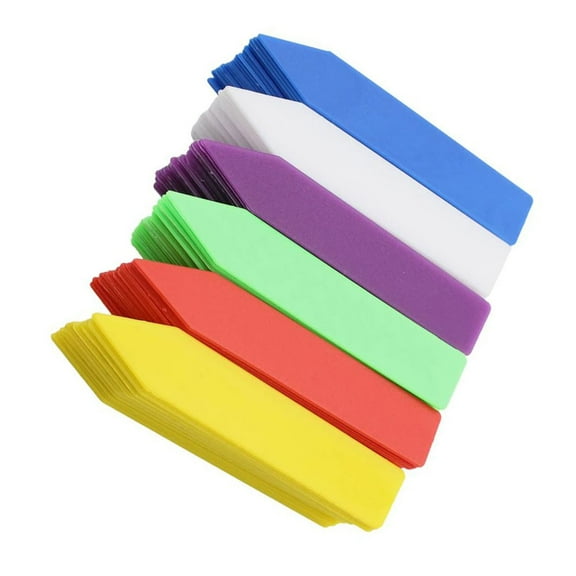 FRCOLOR 200pcs Gardening Plastic Label Decor Garden Plant Label Tags (Random Color)