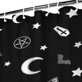 thumbnail image 3 of Black Halloween Occult Patterns Shower Curtain 36"x72" ,Bathroom Decorative Shower Curtains Set with 12 Hooks,Modern Waterproof Washable Shower Curtain, 3 of 6