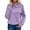 Purple, variant on UJNDER Women's Sweatshirt Solid Color Button High Neck Pullover Long Sleeve Casual BU1 M