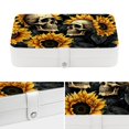 thumbnail image 4 of Sunflower Elegant Jewelry Box Organizer with Removable Compartment for Earrings - Portable PU Leather Case, 4 of 6