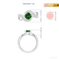 thumbnail image 5 of ANGARA Lab Grown 1.2 Ct Solitaire Round Emerald Infinity Promise Ring for Women in 925 Sterling Silver (Size-7mm) | May Birthstone, Anniversary, Jewelry Gift for Women | Lab-Grown Emerald Ring, 5 of 8