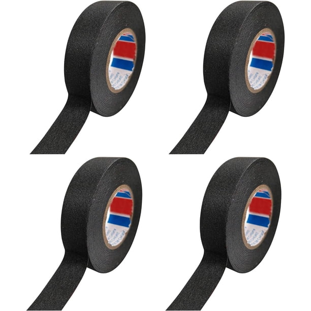 4 Piezas Cinta Adhesiva Automática Negra (1,5 x 15 m) - Cinta de Tela para Automóvil, Cinta Adhesiva de Alta Temperatura, Cinta Negra Resistente, Cinta de Tela, Cinta para Arnés de Cableado de