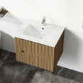 Goodyo 24" Wall-Mount Bathroom Vanity with White Basin Sink Floating ...