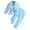 Blue, variant on Piomll Girls Matching Sets Autumn Bow Chiffon Sleeve Pants 2 Pcs Suit Casual Athletic Clothes