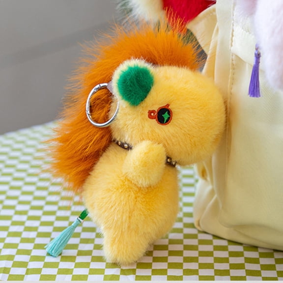 Eespoir Horse Blessings Plush Toy, Year Of The Horse Doll Style Figurine, Decorative Animal Toy For Shelf, Desk, Chinese New Year Theme, Cute(Yellow)