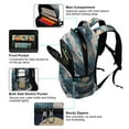 thumbnail image 5 of FORMRS Unisex Backpack Elementary School Travel Bookbag with Reflective Stripes, Rolling Waves, 5 of 7