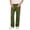 Army Green, variant on Boys Cotton Linen Pants Casual Drawstring Elastic Waist Straight Leg Pants Loose Summer Beach Pants Size 4-15 Years